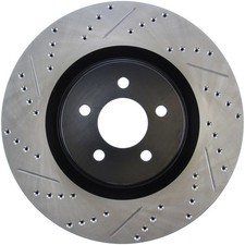 Stoptech 127.61089r Front Right Drilled Disc Brake Rotor For 07-14 Ford Mustang