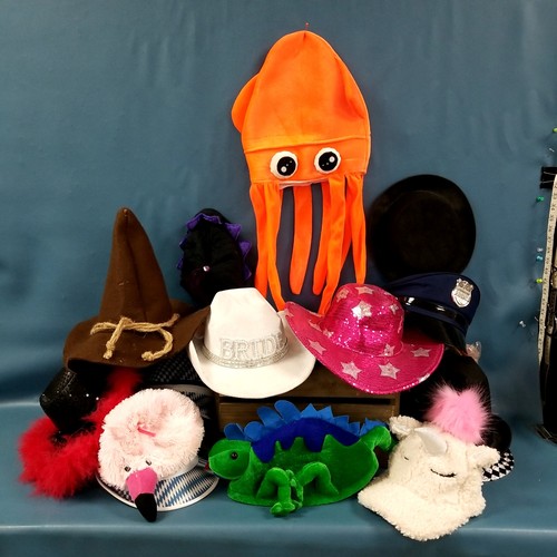 Novelty Hats Lot Costume Party Dress Up Photo Booth Props Squid Lizard ++