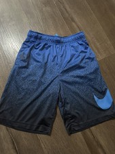 Youth Nike Dri-Fit Size Small Blue/Black Shorts with Pockets Drawstring Waist