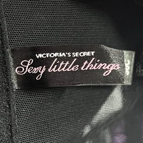 Victoria's Secret Sexy Little Things 36C Mesh Bustier Purple Burgundy Black