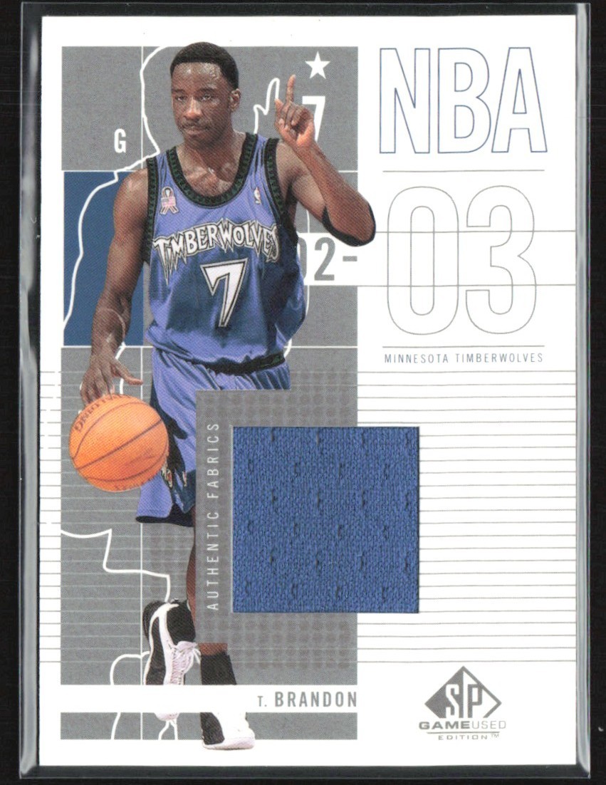 Terrell Brandon 2002-03 SP Game Used Jersey #58 Minnesota Timberwolves