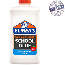 Elmer's Liquid School Glue, White, 32 oz - Great for Making Slime Pack of 6 