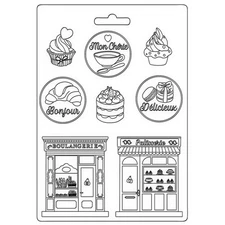 Stamperia Soft Maxi Mould A5-Oh La La - Patisserie - 3PTA5647