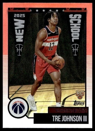 2025 Topps NBA New School Rainbow Foil TRE JOHNSON III Rookie No. NS-6!
