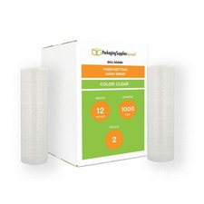 2 Rolls 12" x 1000' Vent For Food Netting Hand Stretch Shrink Wrap Film Clear