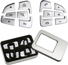 12Pcs Car Steering Wheel Button Sticker Trim Replacement for C V GLC Class W205