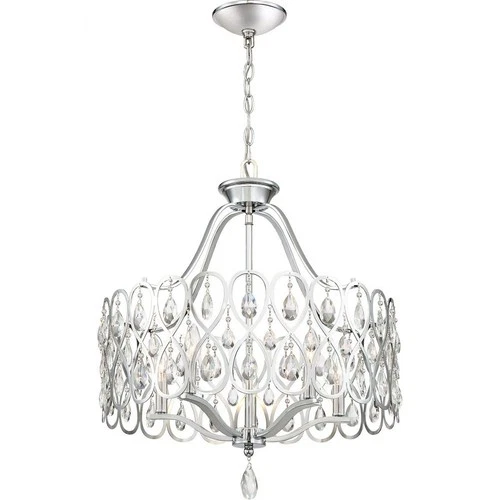 Lulu Chandelier 5 Light Steel - 25.25 Inches high     -Traditional Installation - Picture 4 of 4