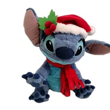 Lilo And Stitch Disney Parks Christmas Plush 13" Santa Hat Scarf Holiday