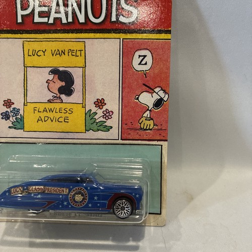 Hot Wheels Purple Blue Purple Passion Peanuts Series 3/6 Sealed Wear on Card - Picture 4 of 6
