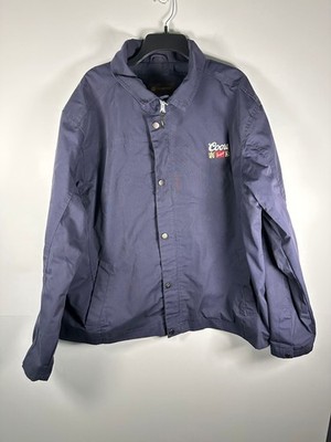 Harriton Jacket Mens 3XL Navy Coors Banquet Embroidered Logo Zip Snap