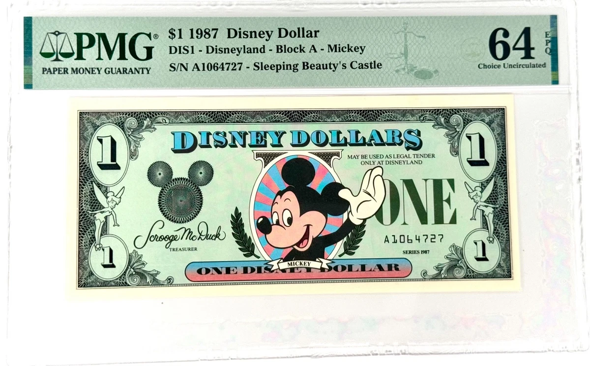 Mickey Mouse Disney Dollars (1968-Now) for sale | eBay