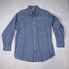 Rasco FR Work Shirts Mens XL Plaid Button Down Flame Resistant Long Sleeve Fire