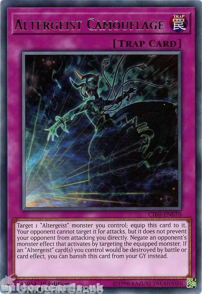 CIBR-EN070 Altergeist Camouflage Rare 1st Edition Mint YuGiOh Card