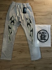 Hellstar Future Flames Grey Sweatpants Size Medium New with Tags