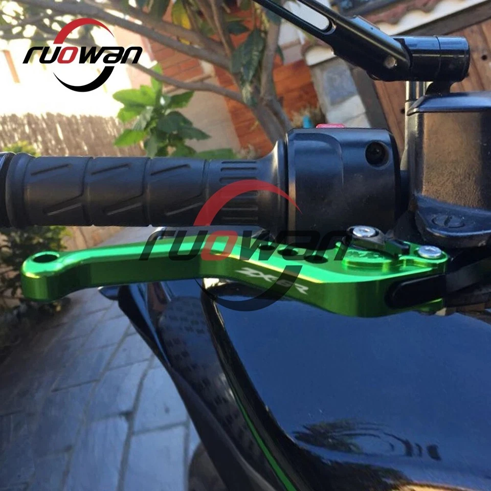 Palancas de embrague de freno ajustables cortas CNC aptas para Kawasaki Ninja ZX-6R ZX6R ZX 6R Foto 2 de 4