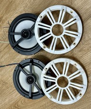 Kicker KM61 6.5 Inch Marine LED Speakers  White Grilles 43BKM614L Set of 2 pair