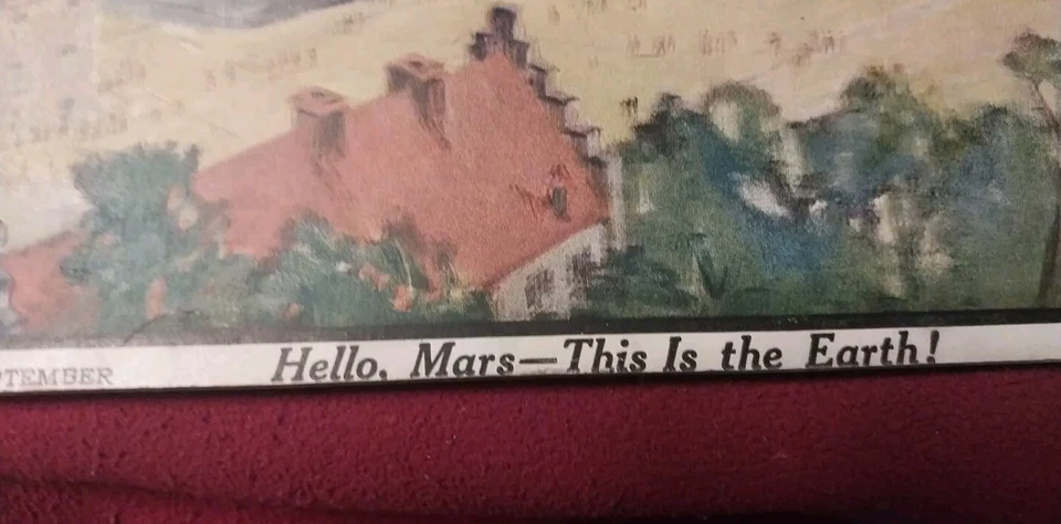 Popular Science Monthly September 1919 "Hello, Mars This Is The Earth!" Space Foto 3 de 4