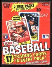 1981 FLEER Baseball Wax Card Box PREMIER EDITION FASC 38 Packs UNOPENED #B9L_#4L