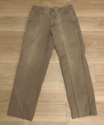 Pantalon Chino Homme Lands' End – Taille 32x29 – Beige – Coupe Classique Coton