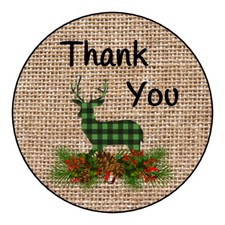 Winter, Holiday, Christmas Thank you stickers, labels, tags, envelope seals