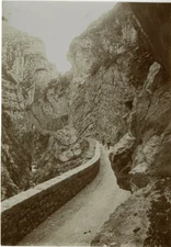 France Savoie Les Gorges Près De Thorens Vintage Print. 13x Albumen Print