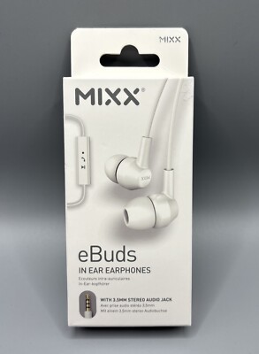 Mixx Audio eBuds Kopfhörer weiß kabelgebunden In-Ear Mikrofon leichte Ohrhörer