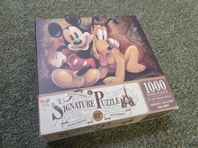 Sealed new Disney Parks PLUTO THE PUP 85TH Signature Puzzle 1000 Piece Complete