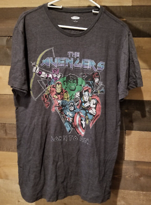 T-shirt Avengers Born To Win - Bleu Marine - Taille XXL - Occasion - Old Navy