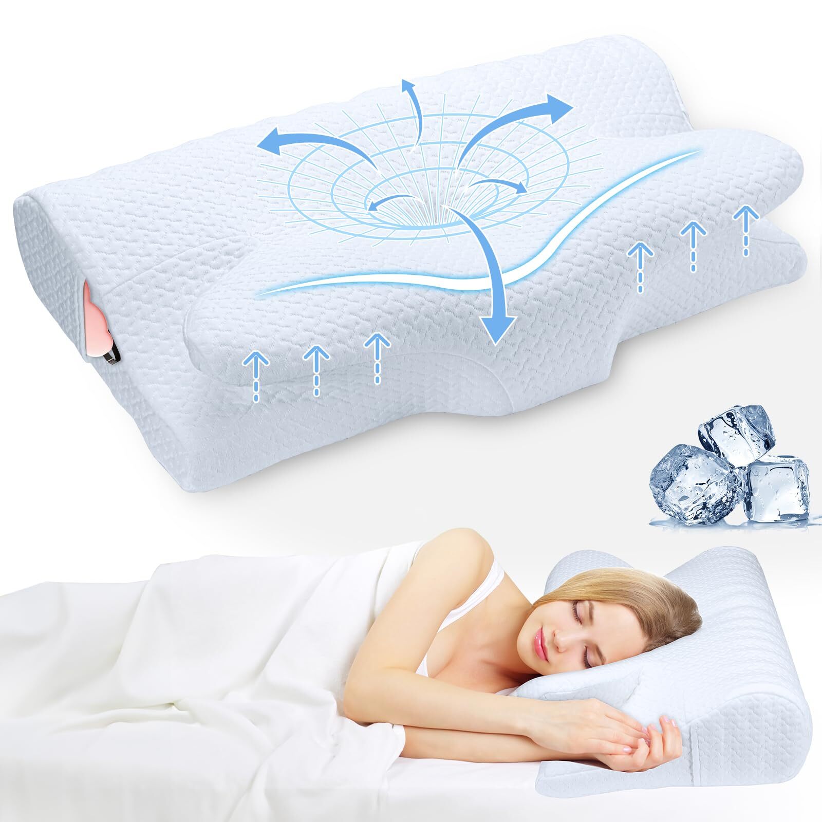 Adjustable Neck Pillow for Cervical Support and Pain Relief