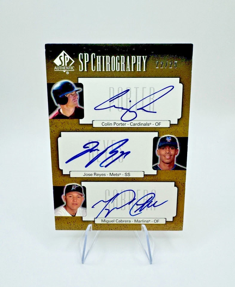 Triple Quirografía Auténtica SP 2004 #TC-PRC Porter, Reyes, Cabrera Automático/25 Foto 3 de 4