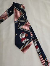 Coca-Cola Polar Bear Necktie Dunking Basketball Tie Polyester Coke Bottle