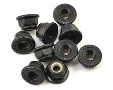 Traxxas 4-Tec 2.0 Serrated Flanged Nylon Locking Nut (Black) (10) [TRA8347]
