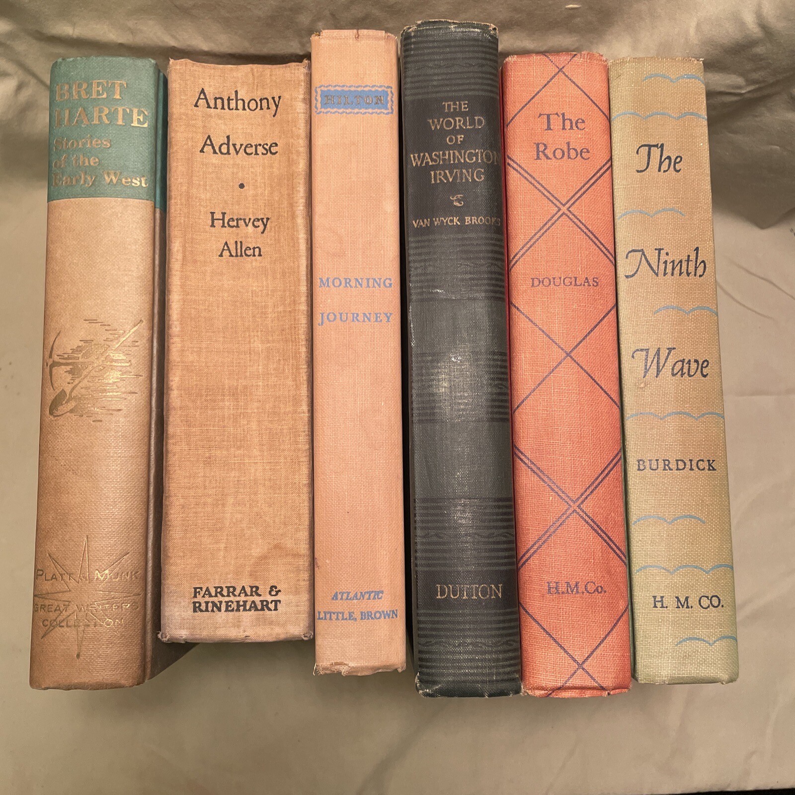 Six Vintage Old Books