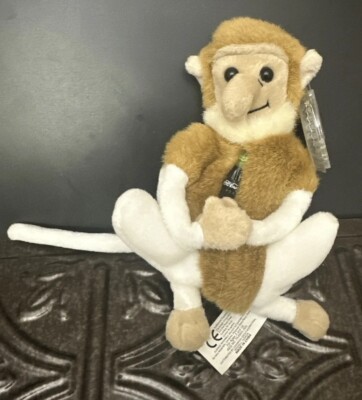 Vintage 1999 Coca-Cola Neppy Monkey International Bean Bag Plush With Tags