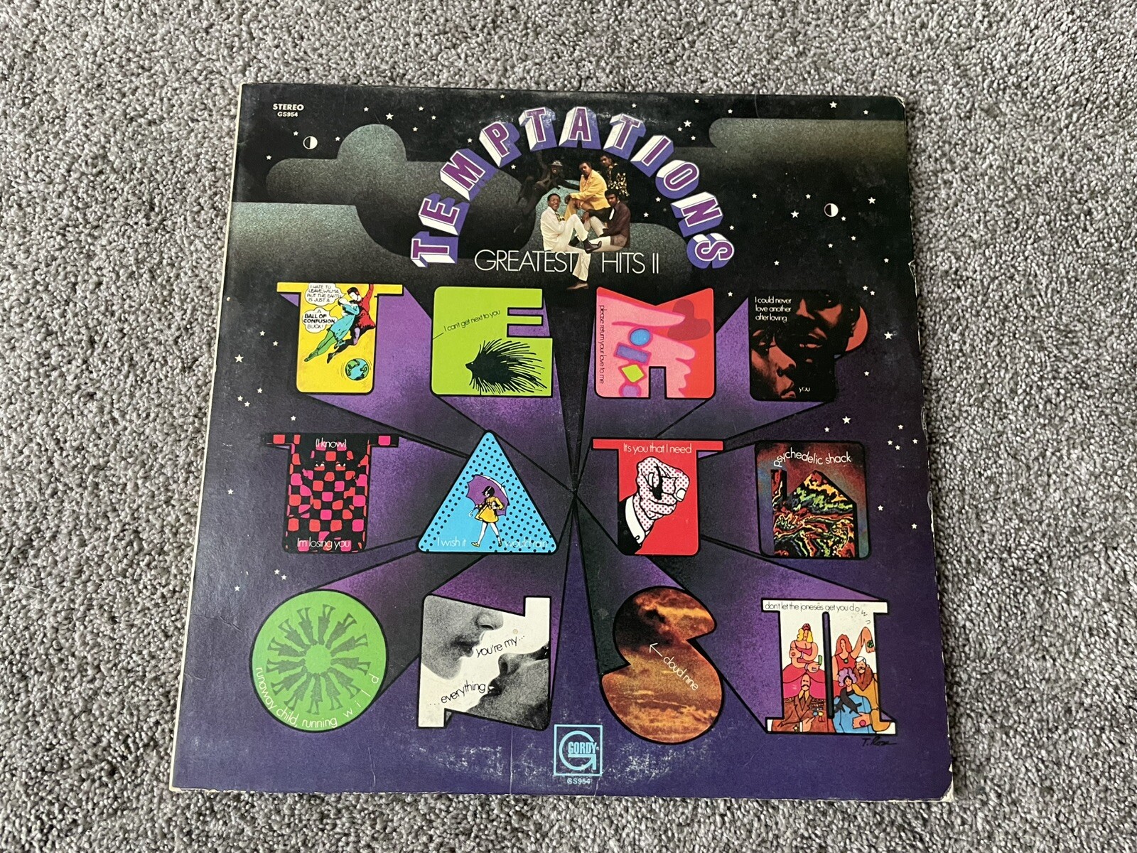 The Temptations Greatest Hits II Vinyl Record Album LP GS954 Motown Gordy Stereo