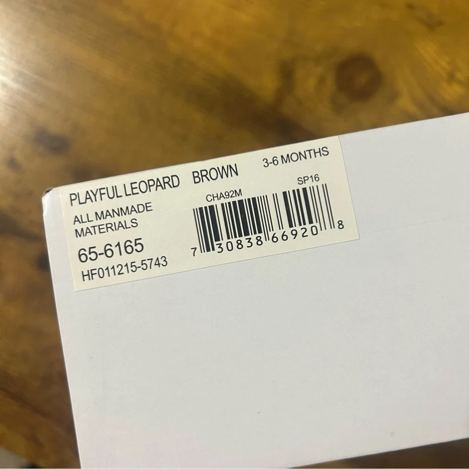 Rosie Pope Kids Playful Leopard Print Infant Crib Shoes NEW 2 3-6M - Image 3 of 4