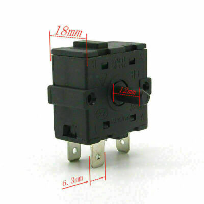 3Pin Rotary Switch 16A 250V AC Replacement für Electric Heater Radiator Parts