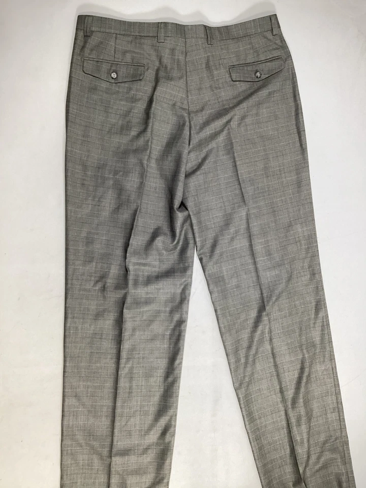 Pantalones de vestir a cuadros grises sin marca para hombre talla 38W NUEVO Foto 3 de 4