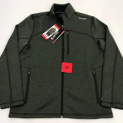 HiTec Mens Full Zip Jacket Thermo DriTec Lightweight Green Medium eBay