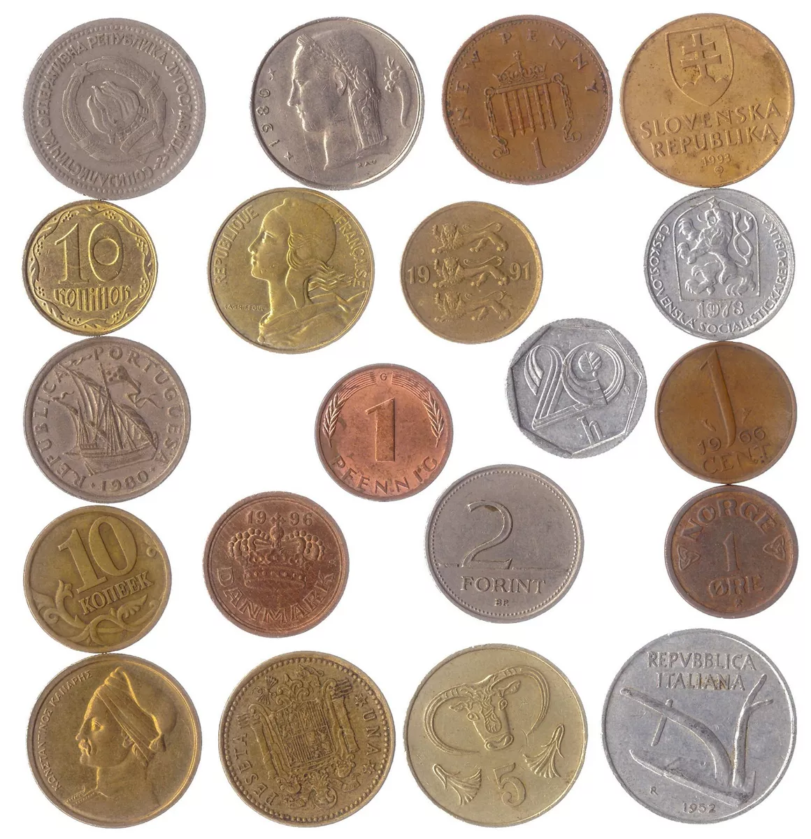 20 COINS FROM DIFFERENT EUROPEAN COUNTRIES. OLD VALUABLE COLLECTIBLE COINS.  | eBay