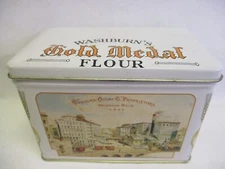 Washburn's Gold Medal Flower Recipe Card Tin Betty Crocker General Mills