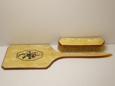 XYLONITE ART DECO HAND BRUSH MIRROR DRESSING SET