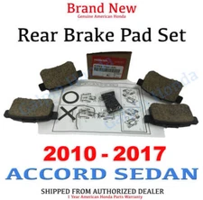2010- 2017 Honda ACCORD SEDAN Genuine Factory Rear Brake Pad Set (43022-TA0-A82)