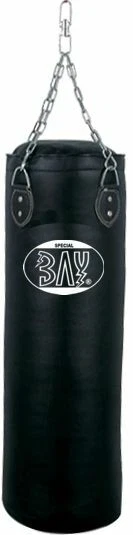BAY® RIESEN 130 cm Sandsack mit Stahl Kette Boxsack Boxsäcke Drehkopf schwarz