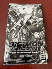 DIGIMON - OFFICIAL TOURNAMENT PACK VOL.2 - 1 CARD PER PACK FACTORY SEALED