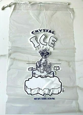 500 bag pc CRYSTAL 10 LB LBS Plastic Ice Bags Commercial Quality With Drawstring