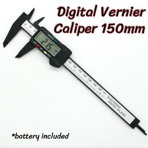 150mm Electronic Digital Vernier Caliper Micrometer Gauge Carbon Fiber 