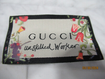 GUCCI 1 Clothing Designer Tag LABEL Replacement Sewing Accessories,  1 item