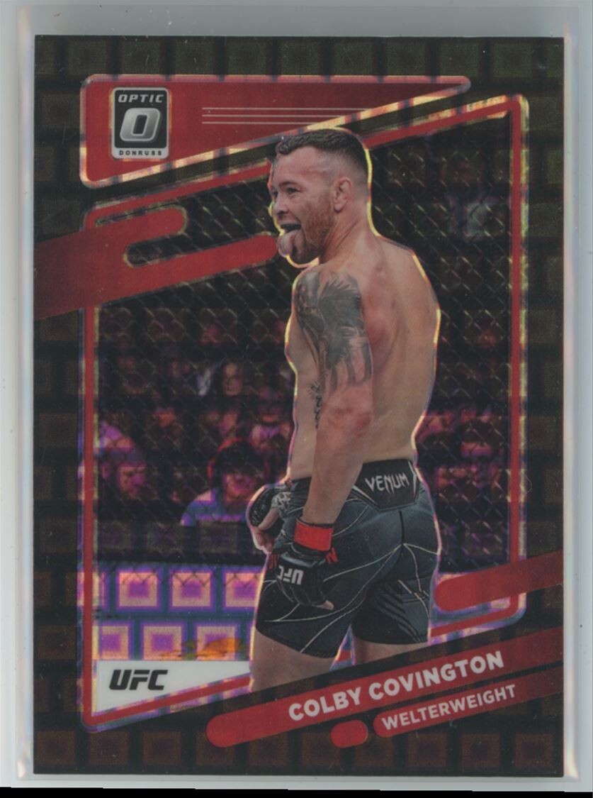 2022 Panini Donruss Optic UFC Black Pandora Prizm SP Colby Covington #52