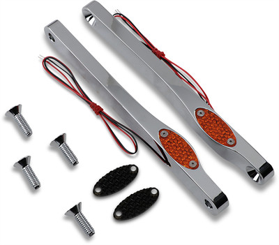 Pro-One Performance LED Front Turn Signals Chrome/Amber/Amber #909110